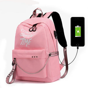 Luminous USB Charge  Backpack