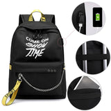 Luminous USB Charge  Backpack