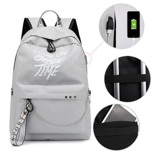 Luminous USB Charge  Backpack