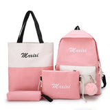 4Pcs Satchel Backpack