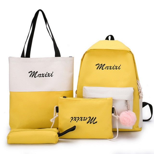 4Pcs Satchel Backpack