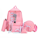 4Pcs Satchel Backpack