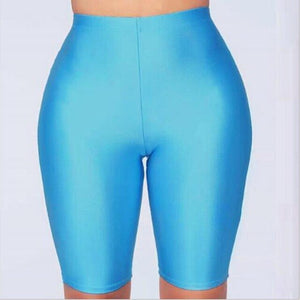 High Waist Fluorescence Athleisure Shorts