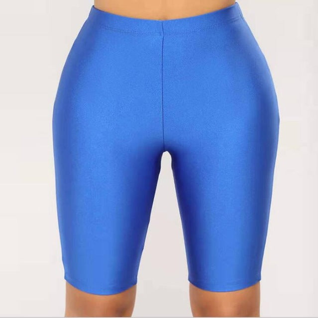 High Waist Fluorescence Athleisure Shorts