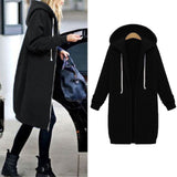 Long Zipper Hooded Jacket